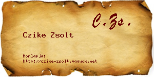 Czike Zsolt névjegykártya
